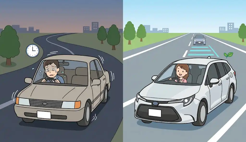 長距離運転でカローラツーリングは疲れるのか