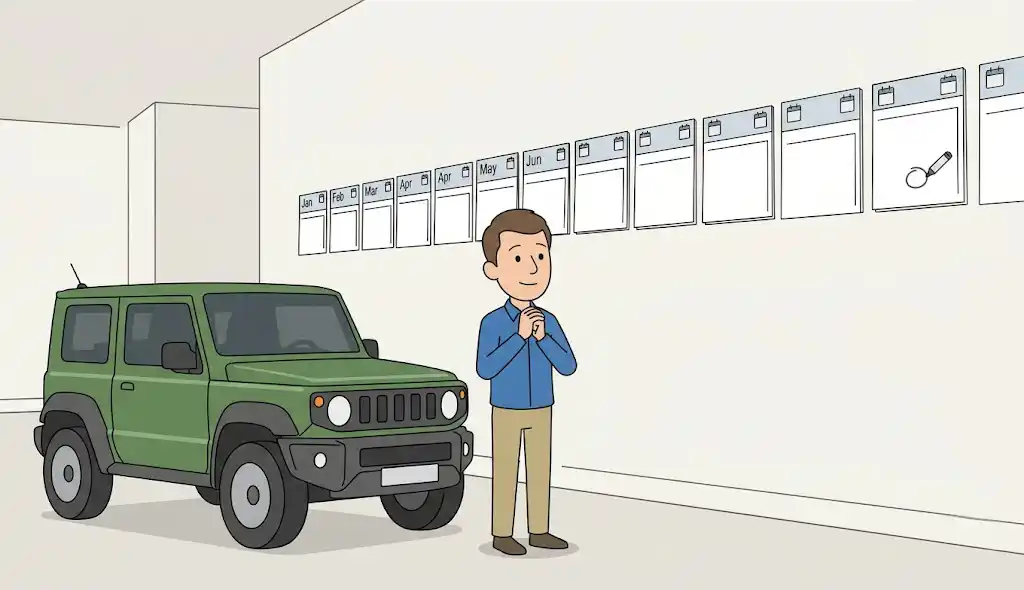 ジムニー5型の納期はどのくらい？